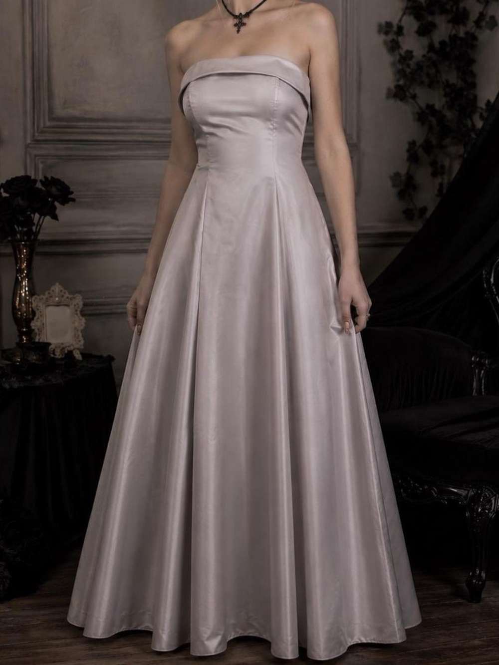 Vintage Baby Blue Strapless Dress